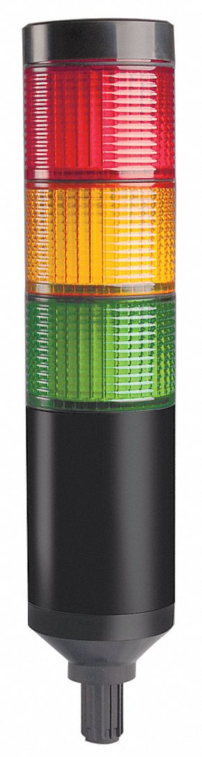 Dayton Tower Light LED Assembly, Support Tube Mountable, 3 Light, Flashing, Steady Light Modes - 26ZT29