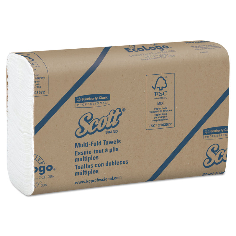 Scott Essential Multi-Fold Towels,8 X 9 2/5, White, 250/Pack, 16 Packs/Carton - KCC37490