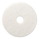 Boardwalk Polishing Floor Pads, 20" Diameter, White, 5/Carton - BWK4020WHI