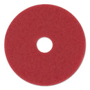 3M Low-Speed Buffer Floor Pads 5100, 20" Diameter, Red, 5/Carton - MMM08395