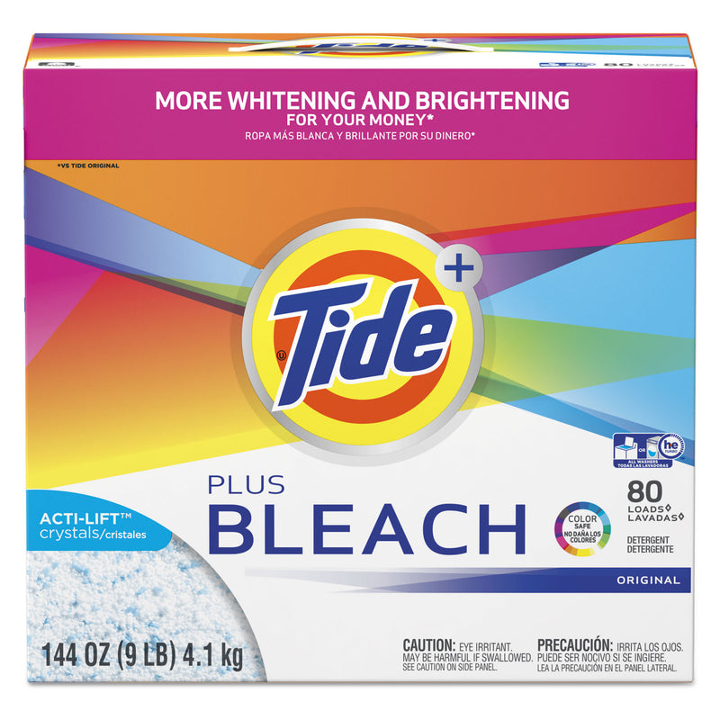 Tide Laundry Detergent With Bleach, Tide Original Scent, Powder, 144 Oz Box - PGC84998