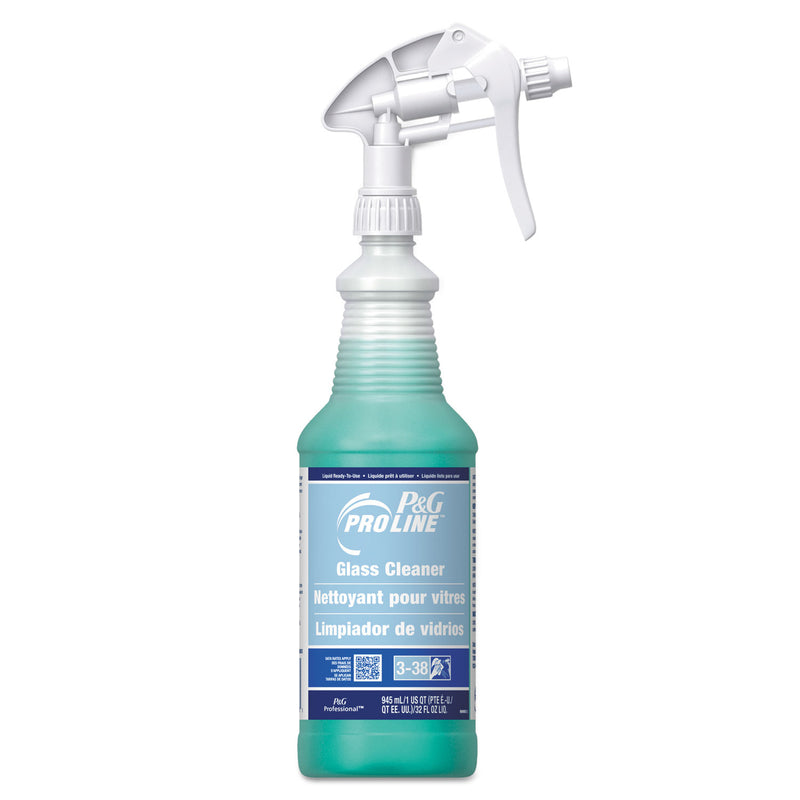 Pro Line Glass Cleaner, Fresh Scent, 32 Oz Spray Bottle, 12/Carton - PGC05198