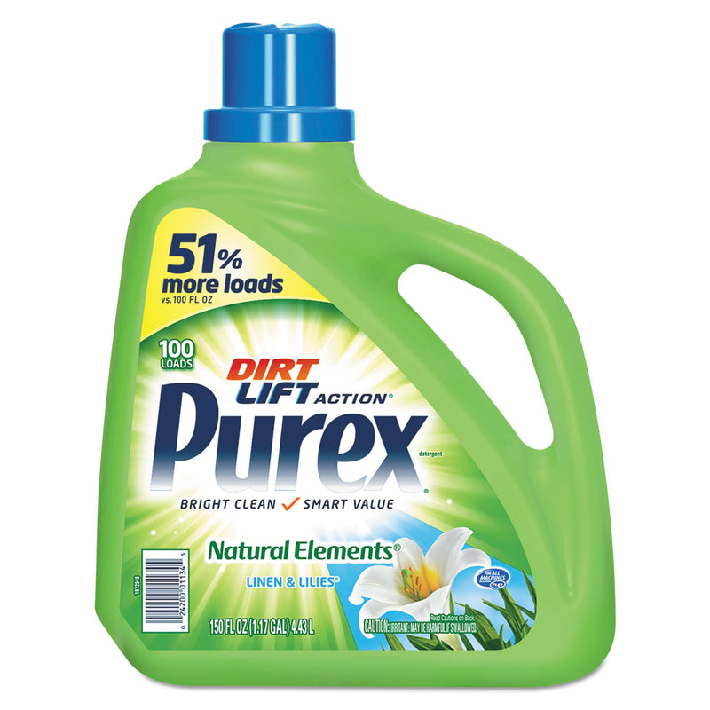 Purex Ultra Natural Elements He Liquid Detergent, Linen & Lilies, 150Oz Bottle, 4/Ctn - DIA01134