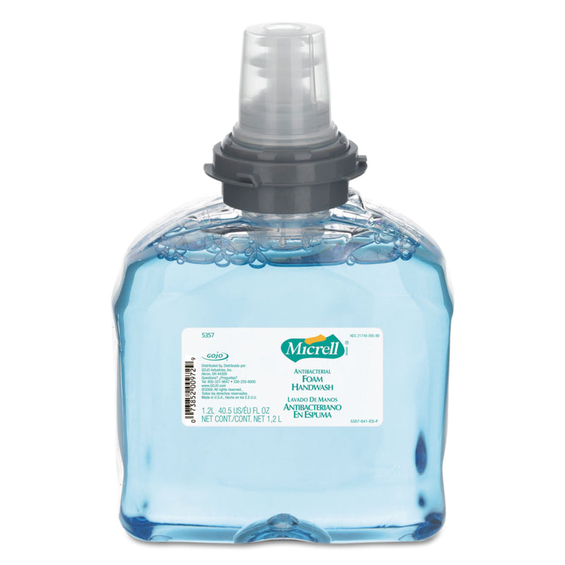 Micrell Antibacterial Foam Handwash, Touch-Free Refill, 1200 Ml, 2/Carton - GOJ535702