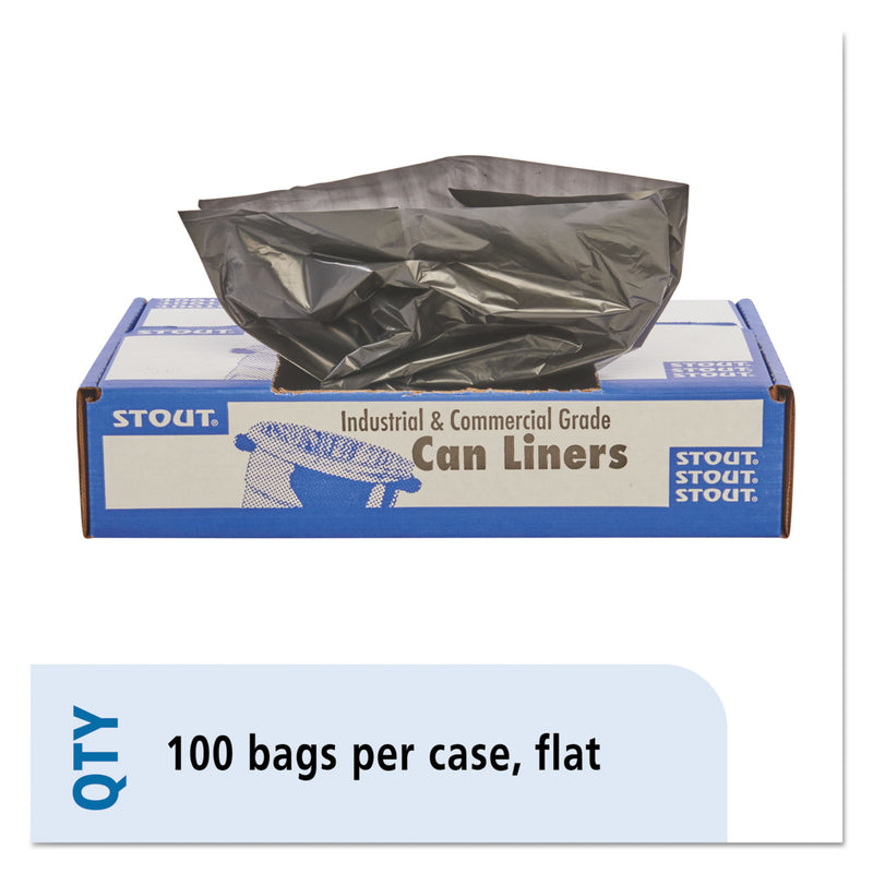 Envision Total Recycled Content Plastic Trash Bags, 33 Gal, 1.3 Mil, 33