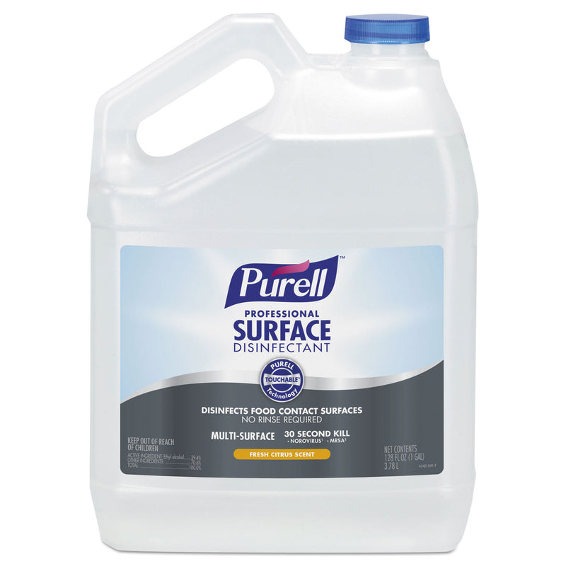 Purell Professional Surface Disinfectant, Fresh Citrus, 1 Gal Bottle, 4/Carton - GOJ434204