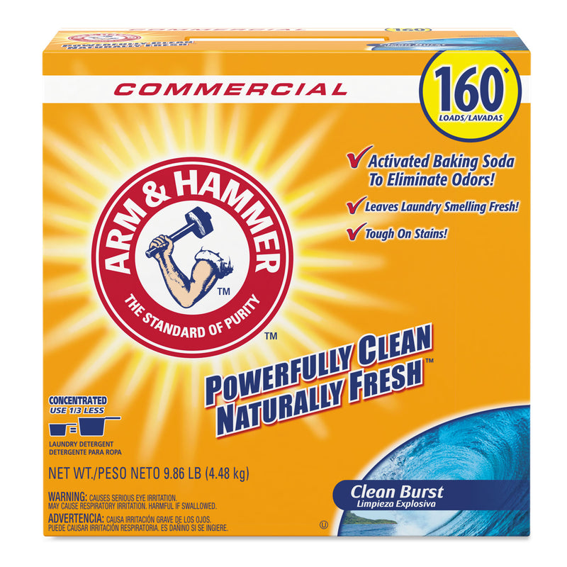 Arm & Hammer Powder Laundry Detergent, Clean Burst, 9.86 Lb, Box, 3/Carton - CDC3320000109