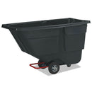 Rubbermaid Rotomolded Tilt Truck, Rectangular, Plastic, 600 Lb Capacity, Black - RCP9T1800BLA