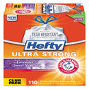 Hefty Ultra Strong Scented Tall White Kitchen Bags, 13 Gal, 0.9 Mil, 23.75" X 24.88", White, 330/Carton - PCTE84561CT