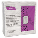 Cascades Select Dinner Napkins, 1-Ply, White, 15.5 X 16, 250/Pack, 12/Carton - CSDN050