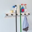 Ex-Cell Kaiser The Clincher Mop & Broom Holder, 34"W X 5 1/2"D X 7 1/2"H, White Gloss, Each - EXC3336WHT2