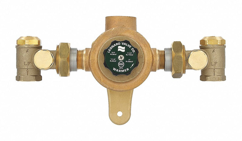 Leonard 1 in NPT Inlet Type Mixing Valve, Lead Free bronze, 3 to 63 gpm - LV-982-LF-RF