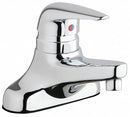 Chicago Faucets Chrome, Low Arc, Bathroom Sink Faucet, Manual Faucet Activation, 0.50 gpm - 420-E2805ABCP