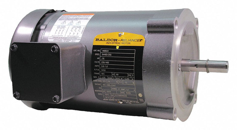 Baldor 3/4 HP, General Purpose Motor, 3-Phase, 3450 Nameplate RPM, 230/460 Voltage, 56C Frame - VM3541