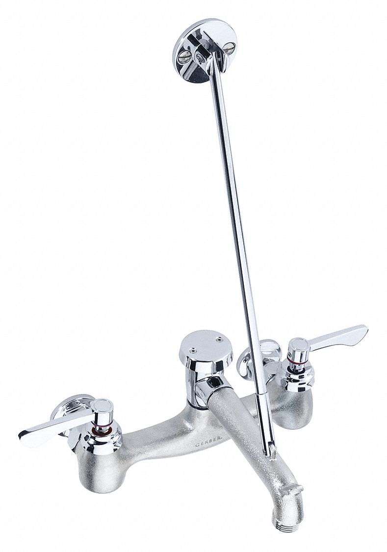 Gerber Straight Service Sink Faucet, Lever Faucet Handle Type, 2.20 gpm, Chrome - GC444654