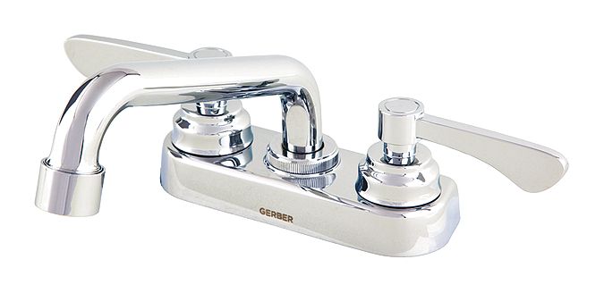 Gerber Low Arc Laundry Sink Faucet, Lever Faucet Handle Type, 2.20 gpm, Chrome - GC444242