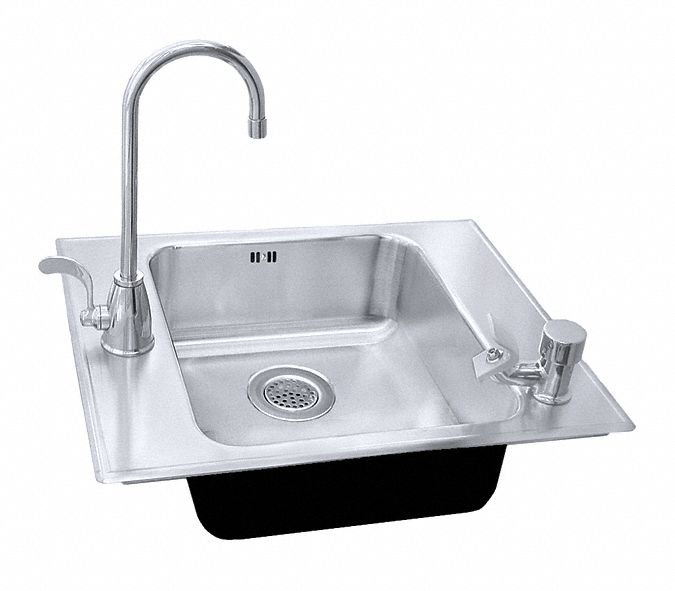 Just Manufacturing Just Manufacturing, Academic ADA Series, 16 in x 14 in, Stainless Steel, Classroom Sink - CRAF-ADA-1725-A-GR-VRL-CT