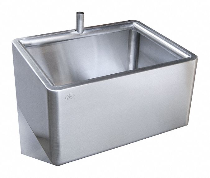 Just Manufacturing Stainless Steel, Wall, Bathroom Sink, Without Faucet, Bowl Size 16-5/8 in x 22-5/8 in - JFC-2026