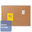 Quartet Push-Pin Bulletin Board, Cork, 48 inH x 96 inW, Brown - 2308