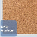 Quartet Push-Pin Bulletin Board, Cork, 48 inH x 96 inW, Brown - 2308