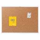 Quartet Push-Pin Bulletin Board, Cork, 48 inH x 96 inW, Brown - 2308