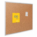 Quartet Push-Pin Bulletin Board, Cork, 48 inH x 96 inW, Brown - 2308