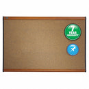 Quartet Push-Pin Bulletin Board, Cork, 36 inH x 48 inW, Light Cherry - B244LC