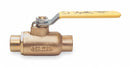Apollo Ball Valve, Bronze, Inline, 2-Piece, Pipe Size 1/2 in, Tube Size 1/2 in - 7020301