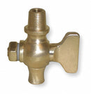 Apollo 1/8" Tee Air Cock, MNPT Round Shoulder x Straight Nose, 200 psig Max. Pressure, Nut Bottom Type - 4106004