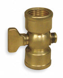 Apollo 3/8" Tee Air Cock, FNPT x FNPT, 80 psig Max. Pressure, Spring Bottom Type - 4139001