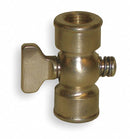 Apollo 1/8" Lever Air Cock, MNPT x FNPT Hexagon Shoulder, 80 psig Max. Pressure, Nut Bottom Type - 4149001