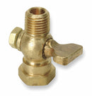 Apollo 1/4" Tee Air Cock, MNPT x FNPT Hexagon Shoulder, 80 psig Max. Pressure, Nut Bottom Type - 4150004