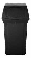 Rubbermaid 35 gal Square Trash Can, Plastic, Black - FG843088BLA