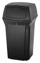 Rubbermaid 35 gal Square Trash Can, Plastic, Black - FG843088BLA
