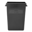 Rubbermaid 23 gal Rectangular Trash Can, Plastic, Black - FG354060BLA