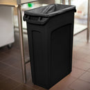 Rubbermaid 23 gal Rectangular Trash Can, Plastic, Black - FG354060BLA