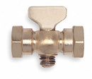 Apollo 1/4" Tee Air Cock, FNPT Hexagon Shoulder x FNPT Hexagon Shoulder, 80 psig Max. Pressure, Spring Bott - 4156001