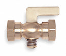 Apollo 1/4" Lever Air Cock, FNPT Hexagon Shoulder x FNPT Hexagon Shoulder, 80 psig Max. Pressure, Spring Bo - 4159001