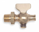 Apollo 1/4" Tee Air Cock, MNPT Hexagon Shoulder x Straight Nose, 80 psig Max. Pressure, Spring Bottom Type - 4164001