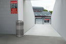 Rubbermaid 25 gal Round Trash Can, Metal, Gray - FGS3SSTSSPL