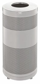 Rubbermaid 25 gal Round Trash Can, Metal, Gray - FGS3SSTSSPL