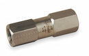Parker Check Valve, 1/2 in, Single, Inline Poppet, 316 Stainless Steel, FNPT x FNPT - 8F-C8L-1-SS