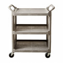 Rubbermaid Enclosed Service Cart, 300 lb. Load Capacity, Polypropylene, Platinum - FG335588PLAT