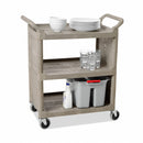 Rubbermaid Enclosed Service Cart, 300 lb. Load Capacity, Polypropylene, Platinum - FG335588PLAT