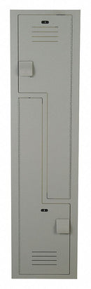 Bradley Gray Wardrobe Z Locker, (1) Wide, (2) Tier Openings: 2, 15 in W X 18 in D X 72 in H - LK151872ZHV-200