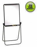 Quartet Gloss-Finish Melamine Dry Erase Board, Easel Mounted, Portable/Carry, 34"H x 26"W, White - 100TE
