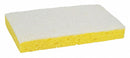 3M 6 in x 3 5/8 in Cellulose, Synthetic Fiber Scrubber Sponge, White, Yellow, 20PK - 63