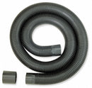 Dayton Vacuum Hose, 2 1/2 in Hose Dia., 8 ft Hose Length, Plastic, Black - 2Z212