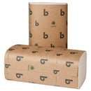 Boardwalk Boardwalk Green Single-Fold Towels, Natural White,9 1/8X10 1/4, 250/Pk,16 Pks/Ct - BWK52GREEN