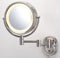 See All Industries Round Nickel Lighted Makeup Mirror, Direct Hardwire - HLNSA895D